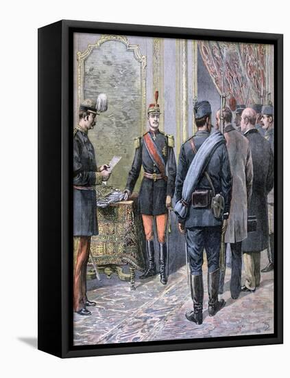 Coup D'Etat in Serbia, 1893-Henri Meyer-Framed Stretched Canvas