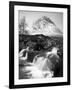 Coupall Falls and Buachaille Etive Mor in Winter, Glencoe, Scotland, UK-Nadia Isakova-Framed Photographic Print