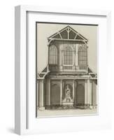 coupe sur la largeur , sur l'autel , de la chapelle de la Communion , bâtie en 1733 dans l'église-Jacques-François Blondel-Framed Giclee Print