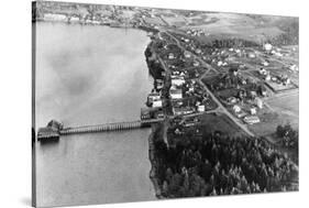 Coupeville, WA View from Air Whidby Island Photograph - Coupeville, WA-Lantern Press-Stretched Canvas