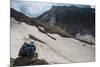 Couple Admiring the Mutnovsky Volcano, Kamchatka, Russia, Eurasia-Michael Runkel-Mounted Photographic Print