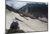 Couple Admiring the Mutnovsky Volcano, Kamchatka, Russia, Eurasia-Michael Runkel-Mounted Photographic Print