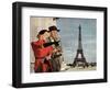 Couple and Eiffel Tower-null-Framed Giclee Print