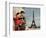 Couple and Eiffel Tower-null-Framed Giclee Print