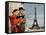 Couple and Eiffel Tower-null-Framed Stretched Canvas