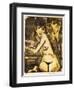 Couple at a Table (Self Portrait with Maschka - Absinthe Drinker)-Otto Mueller-Framed Giclee Print