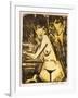 Couple at a Table (Self Portrait with Maschka - Absinthe Drinker)-Otto Mueller-Framed Giclee Print