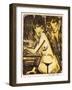 Couple at a Table (Self Portrait with Maschka - Absinthe Drinker)-Otto Mueller-Framed Giclee Print