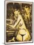 Couple at a Table (Self Portrait with Maschka - Absinthe Drinker)-Otto Mueller-Mounted Premium Giclee Print