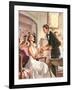 Couple at Fancy Dress Ball-null-Framed Art Print