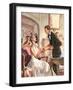 Couple at Fancy Dress Ball-null-Framed Art Print