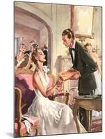 Couple at Fancy Dress Ball-null-Mounted Art Print