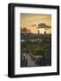 Couple at Fukuoka Castle Ruins at Sunset, Fukuoka, Kyushu, Japan-Ian Trower-Framed Photographic Print