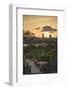 Couple at Fukuoka Castle Ruins at Sunset, Fukuoka, Kyushu, Japan-Ian Trower-Framed Photographic Print