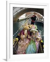 Couple at the Annual Carnival Festival Enjoy Gondola Ride, Venice, Italy-Jim Zuckerman-Framed Photographic Print