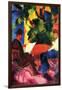 Couple At The Garden Table-Auguste Macke-Framed Art Print