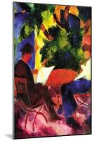 Couple At The Garden Table-Auguste Macke-Mounted Art Print