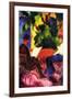 Couple At The Garden Table-Auguste Macke-Framed Art Print