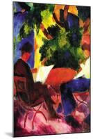 Couple At The Garden Table-Auguste Macke-Mounted Art Print