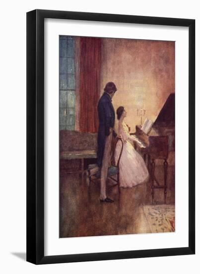 Couple at the Piano-Norman Price-Framed Art Print
