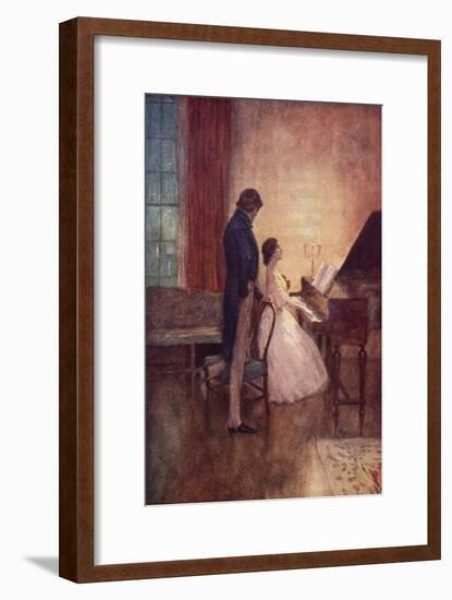 Couple at the Piano-Norman Price-Framed Art Print