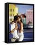 Couple at the Willemstad Waterfront, Curacao, Caribbean-Greg Johnston-Framed Stretched Canvas