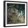 Couple bathing in the forest-Bernhard Dorotheus Folkestad-Framed Giclee Print