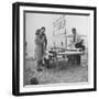 Couple Buying Seafood at Blackpool Beach-Ian Smith-Framed Photographic Print