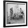 Couple Buying Seafood at Blackpool Beach-Ian Smith-Framed Photographic Print