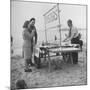 Couple Buying Seafood at Blackpool Beach-Ian Smith-Mounted Photographic Print