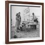 Couple Buying Seafood at Blackpool Beach-Ian Smith-Framed Photographic Print