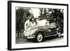 Couple by Small Car-null-Framed Art Print