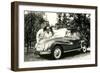 Couple by Small Car-null-Framed Art Print