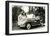 Couple by Small Car-null-Framed Art Print