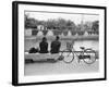 Couple by the Kyobashigawa River, Hiroshima, Japan-Walter Bibikow-Framed Photographic Print