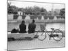 Couple by the Kyobashigawa River, Hiroshima, Japan-Walter Bibikow-Mounted Photographic Print