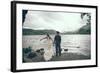 Couple Celebrating their Marriage-Clive Nolan-Framed Photographic Print