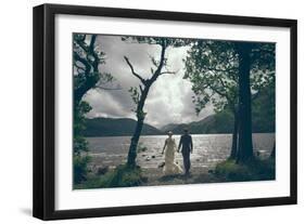 Couple Celebrating their Marriage-Clive Nolan-Framed Photographic Print