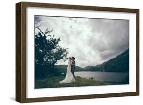 Couple Celebrating their Marriage-Clive Nolan-Framed Photographic Print