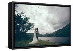 Couple Celebrating their Marriage-Clive Nolan-Framed Stretched Canvas