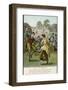 Couple Dance an Irish Jig on the Village Green-null-Framed Photographic Print