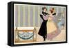 Couple dancing 1830-Ernest Louis Lessieux-Framed Stretched Canvas