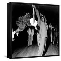 Couple Dancing at Savoy Ballroom, Harlem, 1947-null-Framed Stretched Canvas