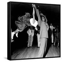 Couple Dancing at Savoy Ballroom, Harlem, 1947-null-Framed Stretched Canvas