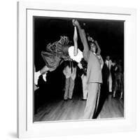 Couple Dancing at Savoy Ballroom, Harlem, 1947-null-Framed Photo