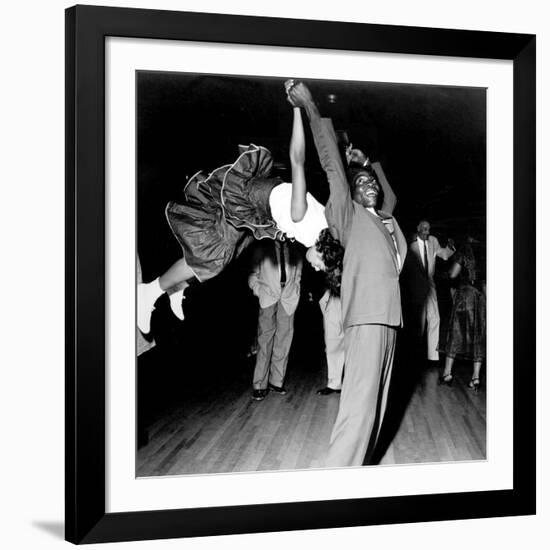 Couple Dancing at Savoy Ballroom, Harlem, 1947-null-Framed Photo
