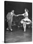 Couple Dancing in a Jitterbug Contest-Peter Stackpole-Stretched Canvas