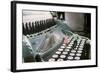 Couple Dancing on the Key of a Giant Typewriter, Keys are Leg of Dancers, Musical-null-Framed Photo