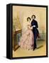 Couple dancing the waltz-Frederic Sorrieu-Framed Stretched Canvas