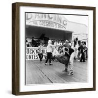 Couple Dancing to Bill Gregory's Band. August 1958-Staff-Framed Photographic Print